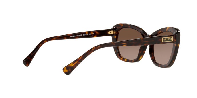 Sonnenbrillen Ralph RA 5264 (500313) farbe dark havana brown form schmetterling gläser gradient brown