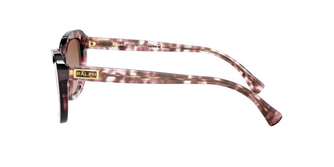 Sunglasses Ralph RA 5264 (584513) color spotted havana brown shape butterfly lenses brown gradient