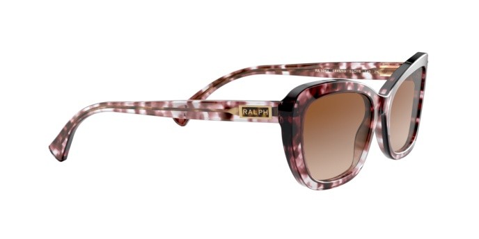 Sunglasses Ralph RA 5264 (584513) color spotted havana brown shape butterfly lenses brown gradient