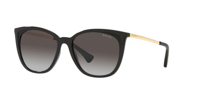 Sonnenbrillen Ralph RA 5280 (50018G) farbe shiny black form cat-eye gläser gradient grey