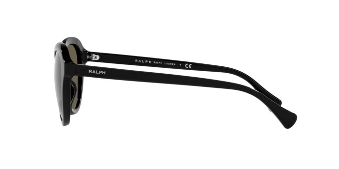 Sunglasses Ralph RA 5286U (5001/3) color shiny black shape round lenses brown