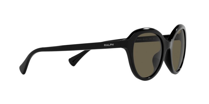 Sunglasses Ralph RA 5286U (5001/3) color shiny black shape round lenses brown