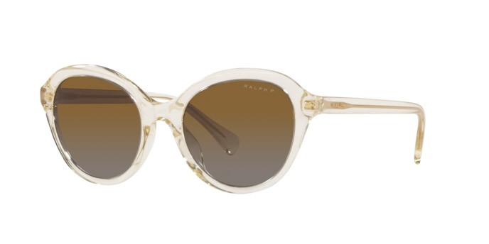 Sonnenbrillen Ralph RA 5286U (5034T5) farbe shiny pinot grigio form rund gläser amber gradient brown