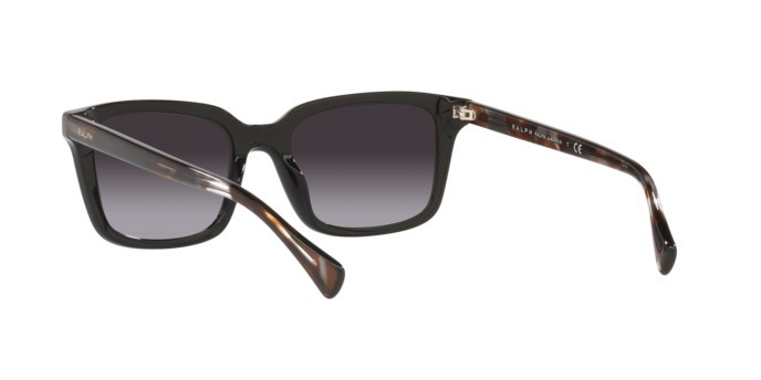 Sonnenbrillen Ralph RA 5287 (60078G) farbe shiny black form quadratisch gläser gradient grey
