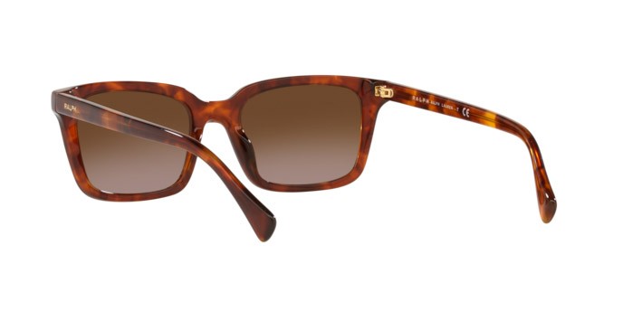 Sonnenbrillen Ralph RA 5287 (601113) farbe shiny orange havana form quadratisch gläser gradient brown