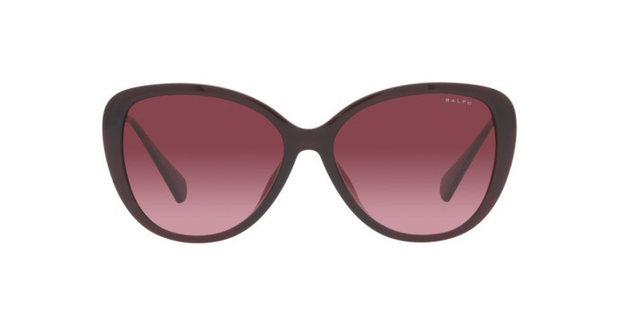 Sonnenbrillen Ralph RA 5288U (59128H) farbe shiny opal burgundy form schmetterling gläser gradient violet