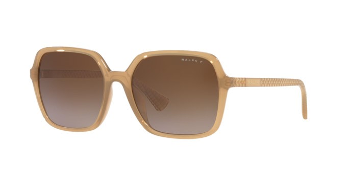 Sonnenbrillen Ralph RA 5291U (6004T5) farbe shiny transparent beige form quadratisch gläser gradient brown