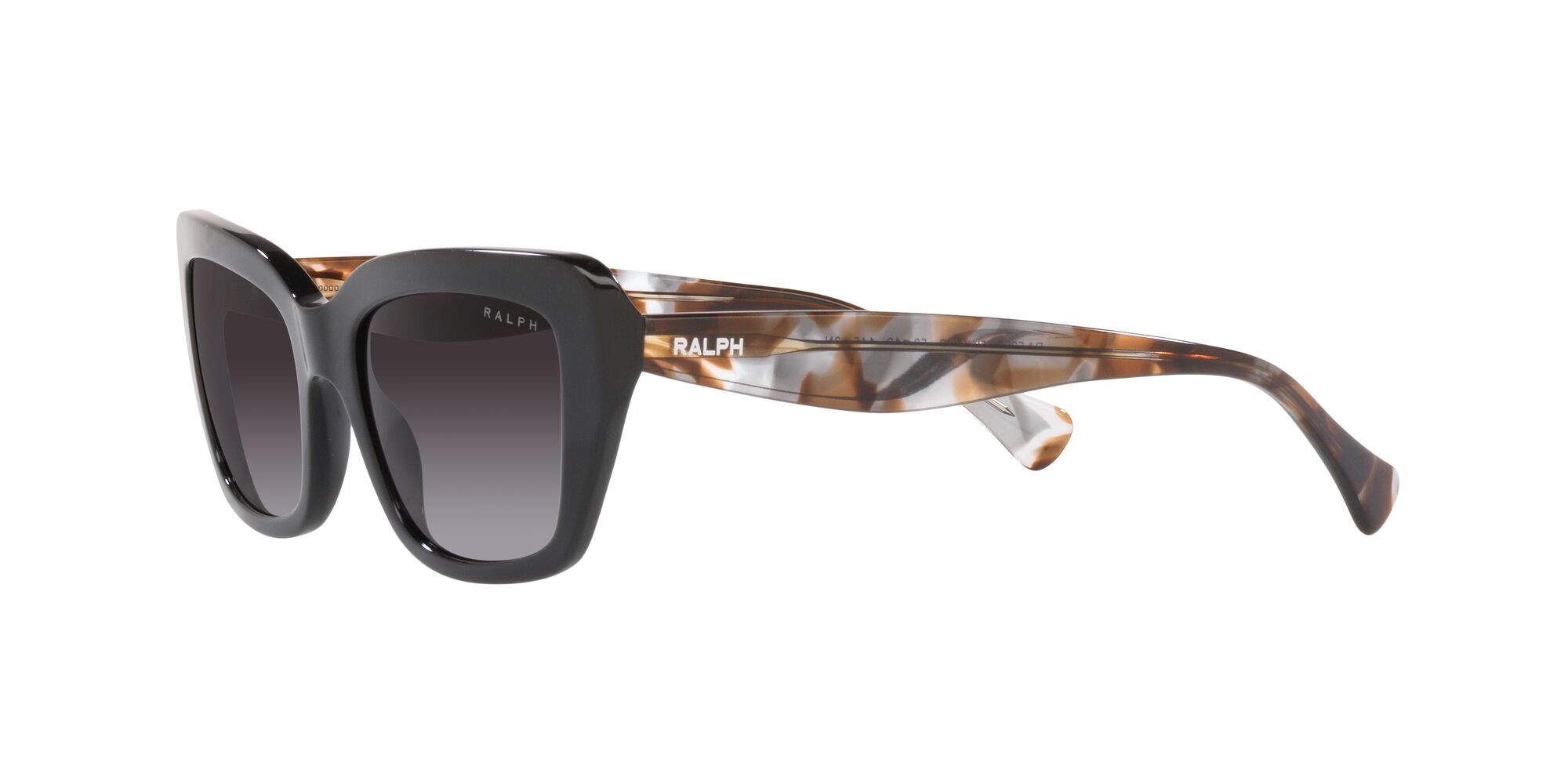 Occhiali da sole Ralph RA 5292 (50018G) colore nero lucido forma rettangolare lenti grigio sfumato