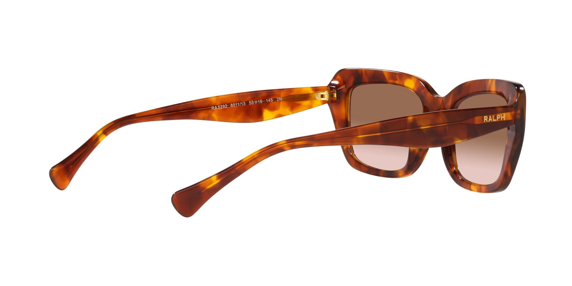 Sonnenbrillen Ralph RA 5292 (601113) farbe havana arancione brillante form rechteckig gläser marrone sfumato