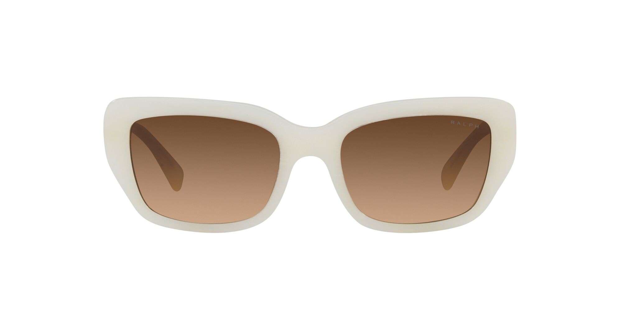 Sunglasses Ralph RA 5292 (603474) color shiny chalk cream shape rectangle lenses marrone sfumato