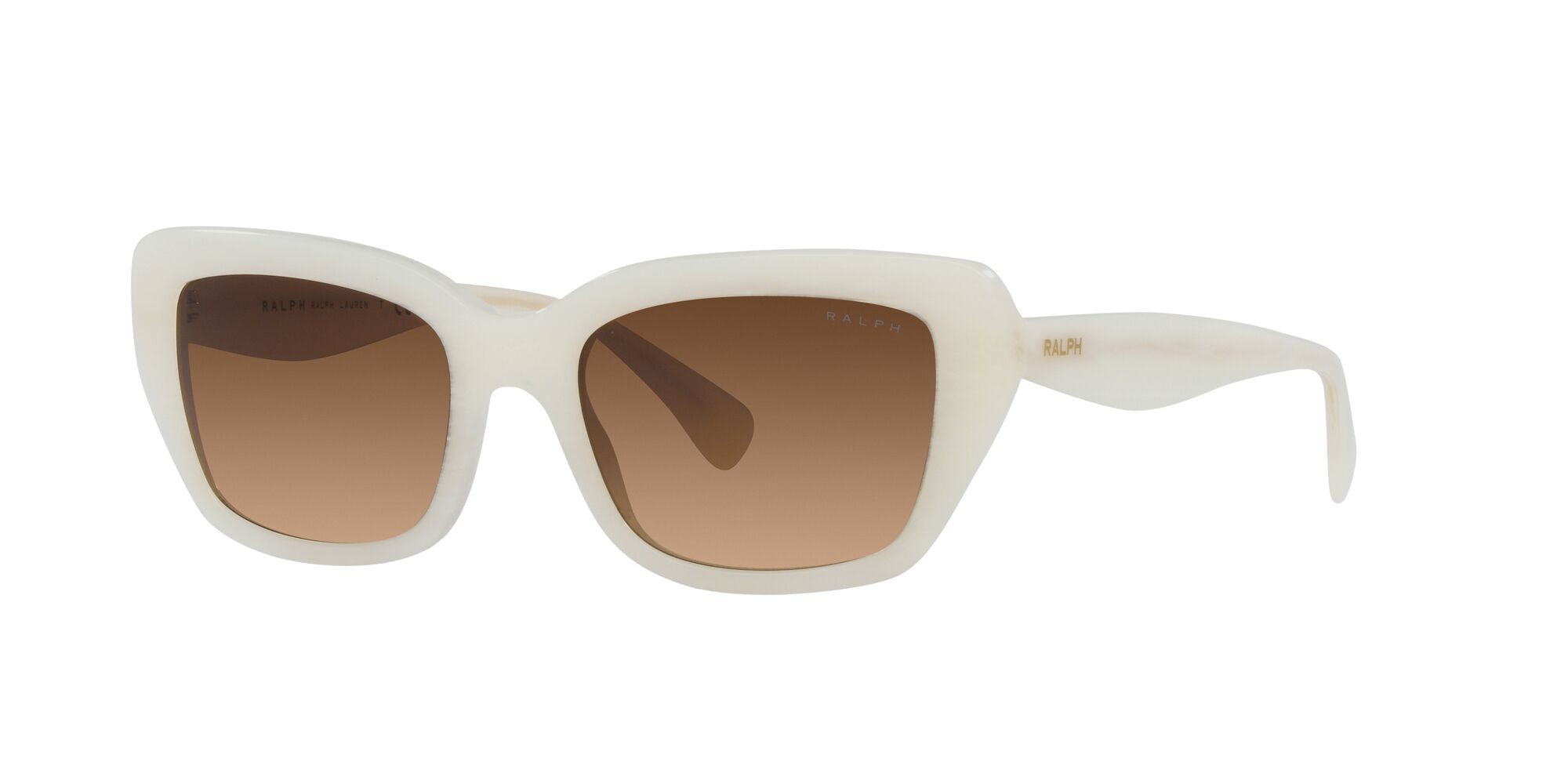 Sunglasses Ralph RA 5292 (603474) color shiny chalk cream shape rectangle lenses marrone sfumato