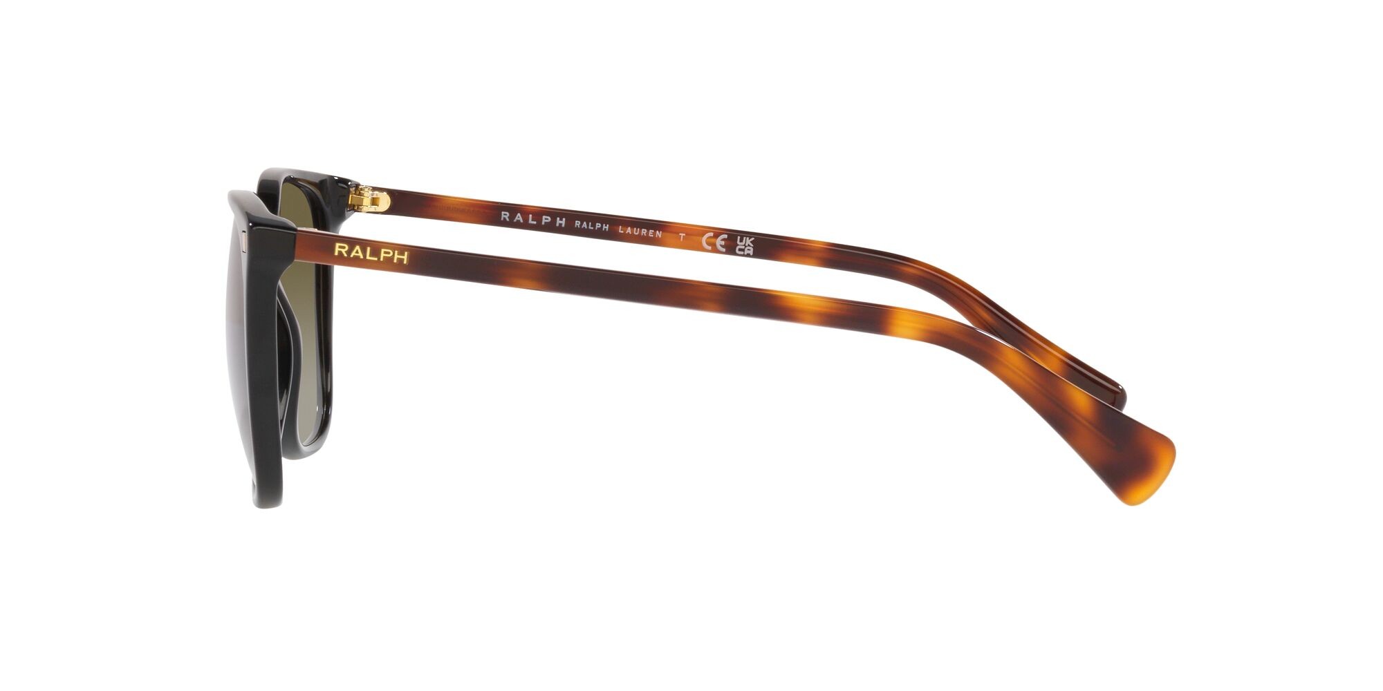 Sunglasses Ralph Vvcv RA 5293 (60378E) color nero lucido shape square lenses verde sfumato