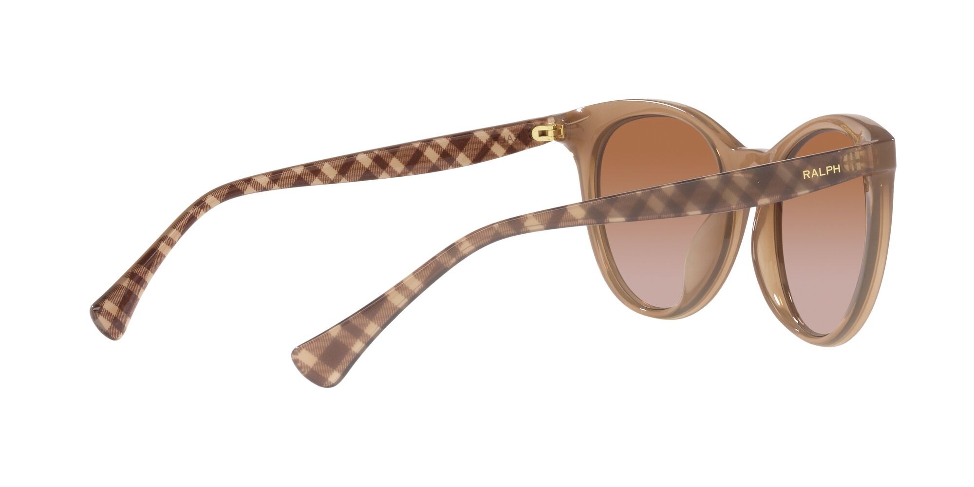 Sonnenbrillen Ralph RA 5294U (575013) farbe caramello brillante trasparente form rund gläser marrone sfumato