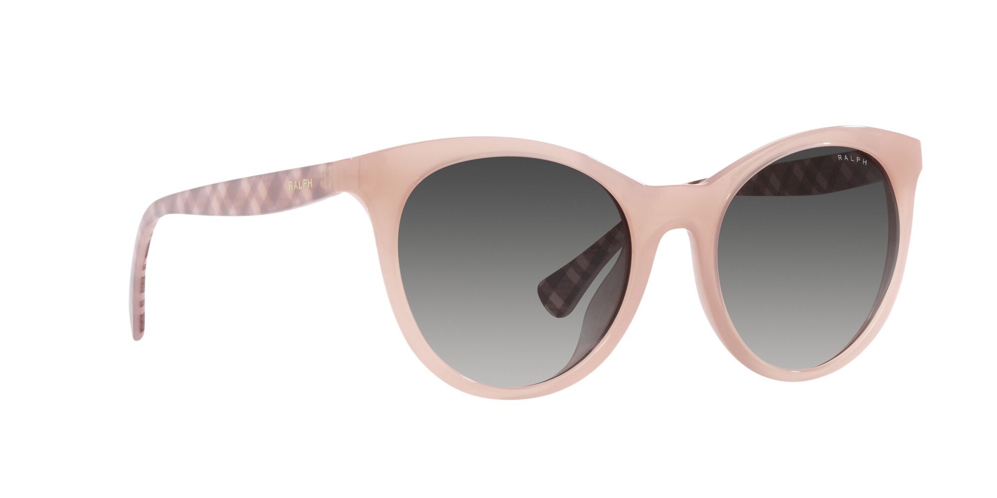 Sonnenbrillen Ralph RA 5294U (60068G) farbe rosa opalino brillante form rund gläser grigio sfumato