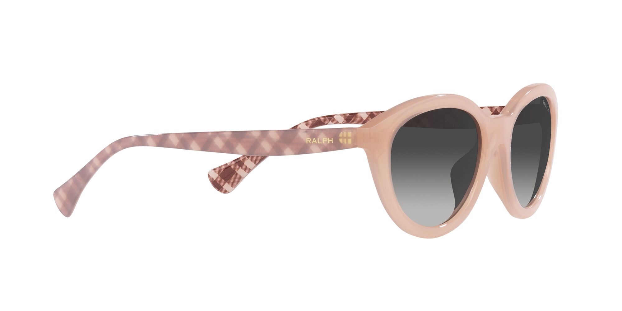 Sonnenbrillen Ralph RA 5295U (60068G) farbe rosa opalino brillante form oval gläser grigio sfumato