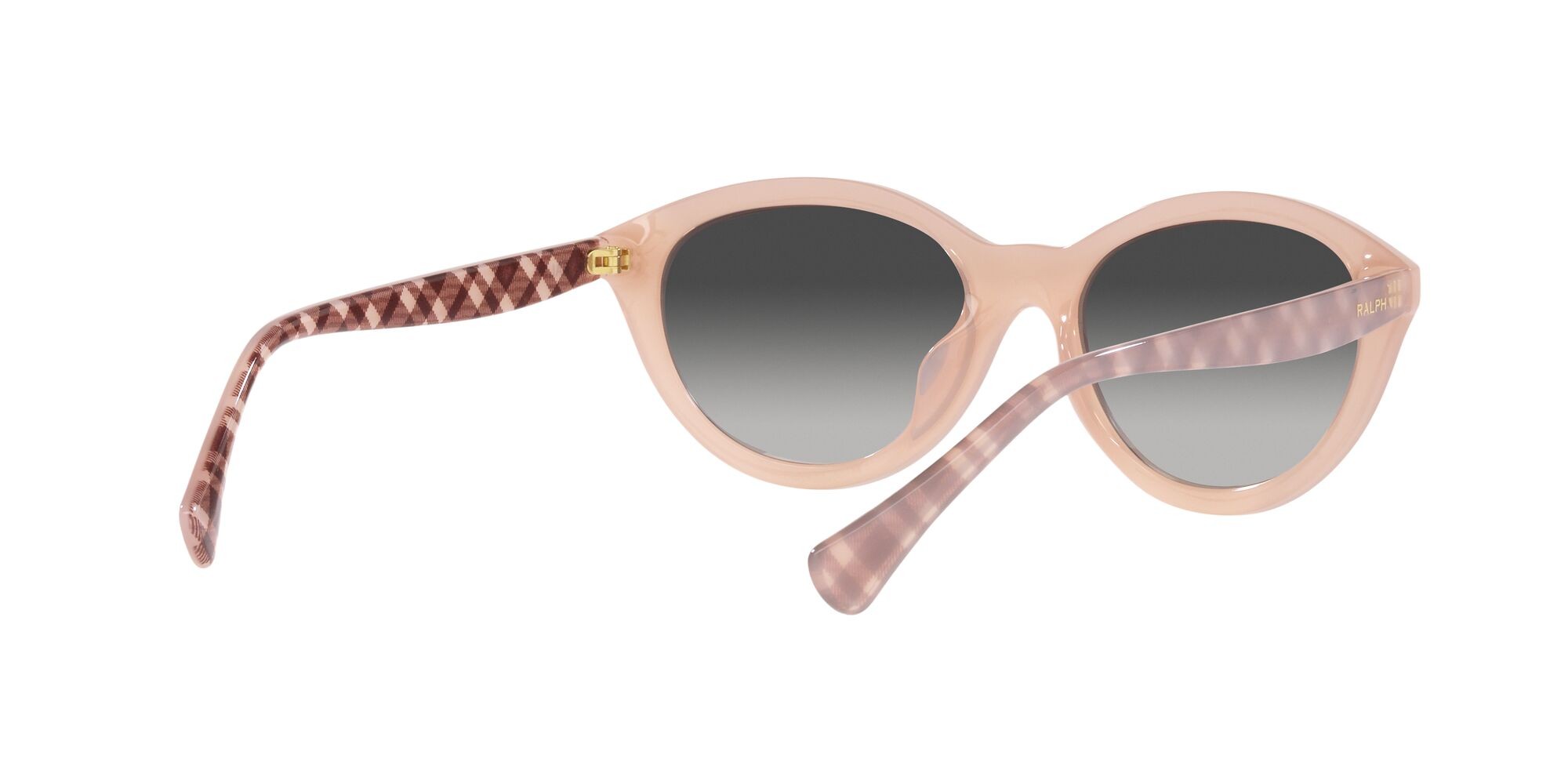 Sonnenbrillen Ralph RA 5295U (60068G) farbe rosa opalino brillante form oval gläser grigio sfumato