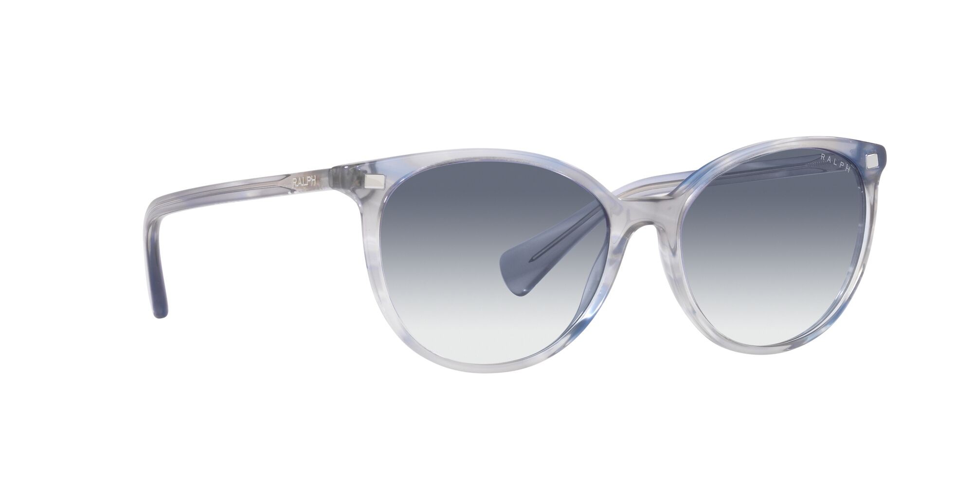 Sonnenbrillen Ralph RA 5296 (6035X0) farbe shiny striped blue brown form rund gläser violetto sfumato