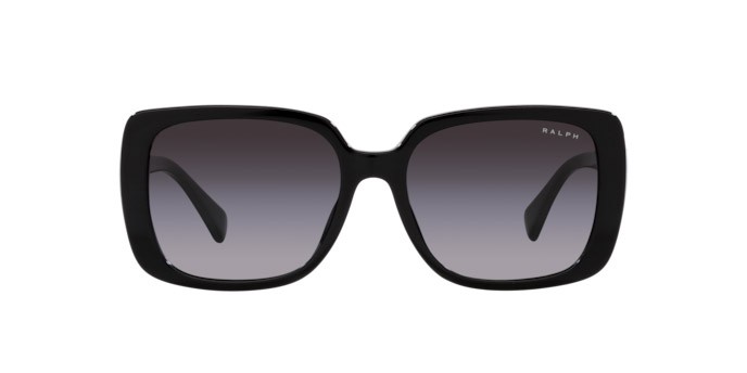 Sunglasses Ralph RA 5298U (50018G) color nero lucido shape rectangle lenses grigio sfumato