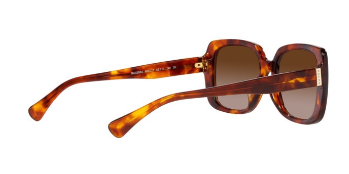 Sonnenbrillen Ralph RA 5298U (601113) farbe havana arancione brillante form rechteckig gläser marrone sfumato