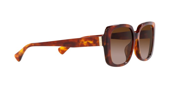 Sonnenbrillen Ralph RA 5298U (601113) farbe havana arancione brillante form rechteckig gläser marrone sfumato