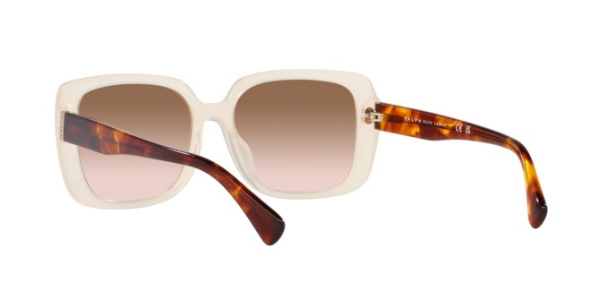 Sonnenbrillen Ralph RA 5298U (606113) farbe crema opalino brillante form rechteckig gläser marrone sfumato