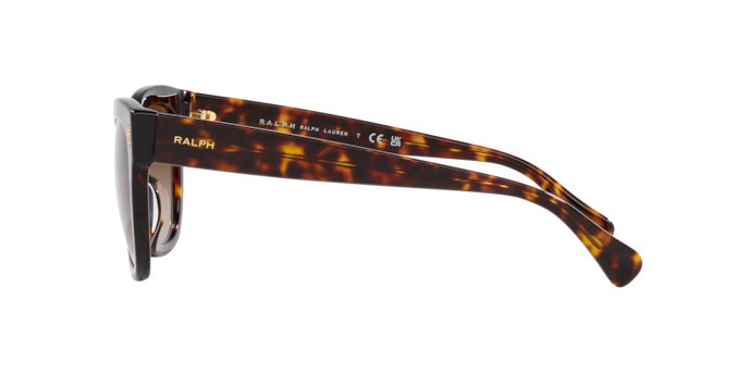 Occhiali da sole Ralph RA 5301U (500313) colore havana scuro lucido forma ovale lenti marrone sfumato