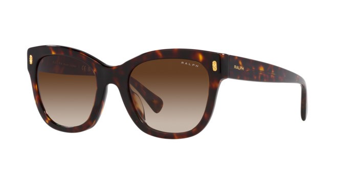 Occhiali da sole Ralph RA 5301U (500313) colore havana scuro lucido forma ovale lenti marrone sfumato