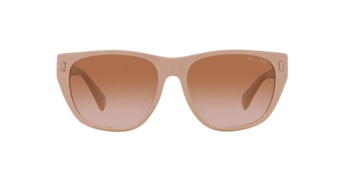Sonnenbrillen Ralph RA 5303U (606313) farbe shiny beige on milky beige form unregelmäßig gläser marrone sfumato