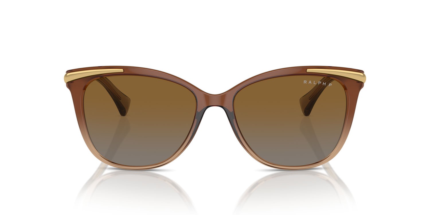 Sunglasses Ralph RA 5309U (6133T5) color marrone chiaro trasparente shape square lenses polar marrone sfumata