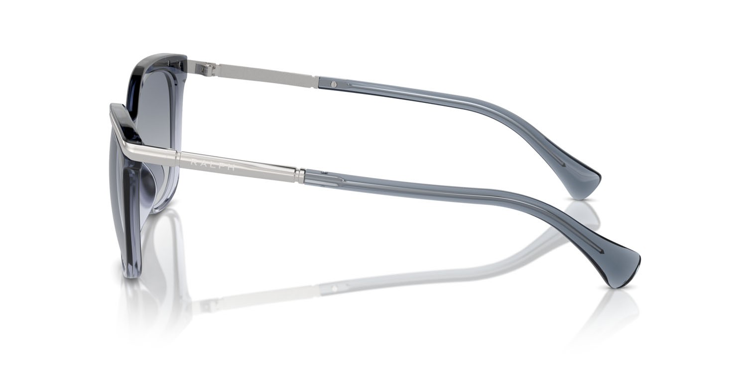 Sunglasses Ralph RA 5309U (615035) color transparent blue varnish shape square lenses grigio chiaro sfumato