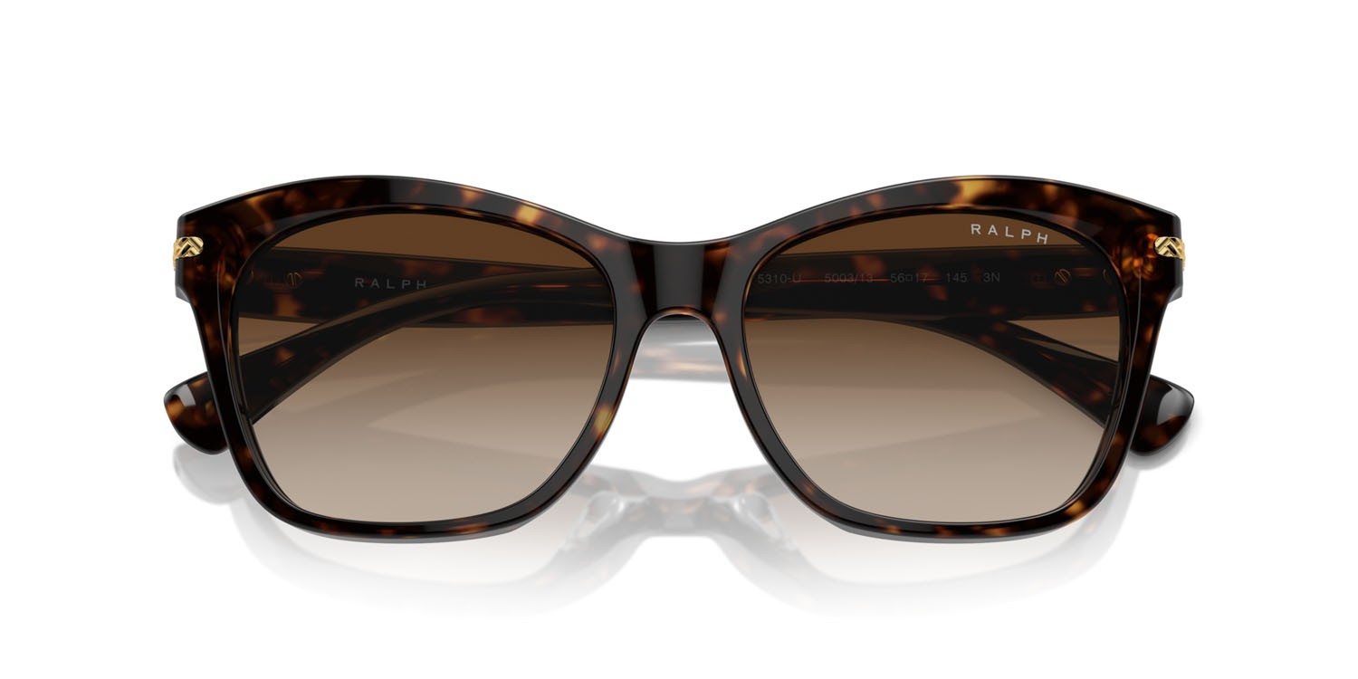 Sunglasses Ralph RA 5310U (500313) color havana scuro lucido shape square lenses marrone sfumato