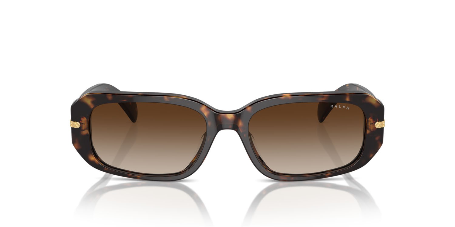 Sunglasses Ralph RA 5311U (500313) color havana scuro lucido shape oval lenses marrone sfumato