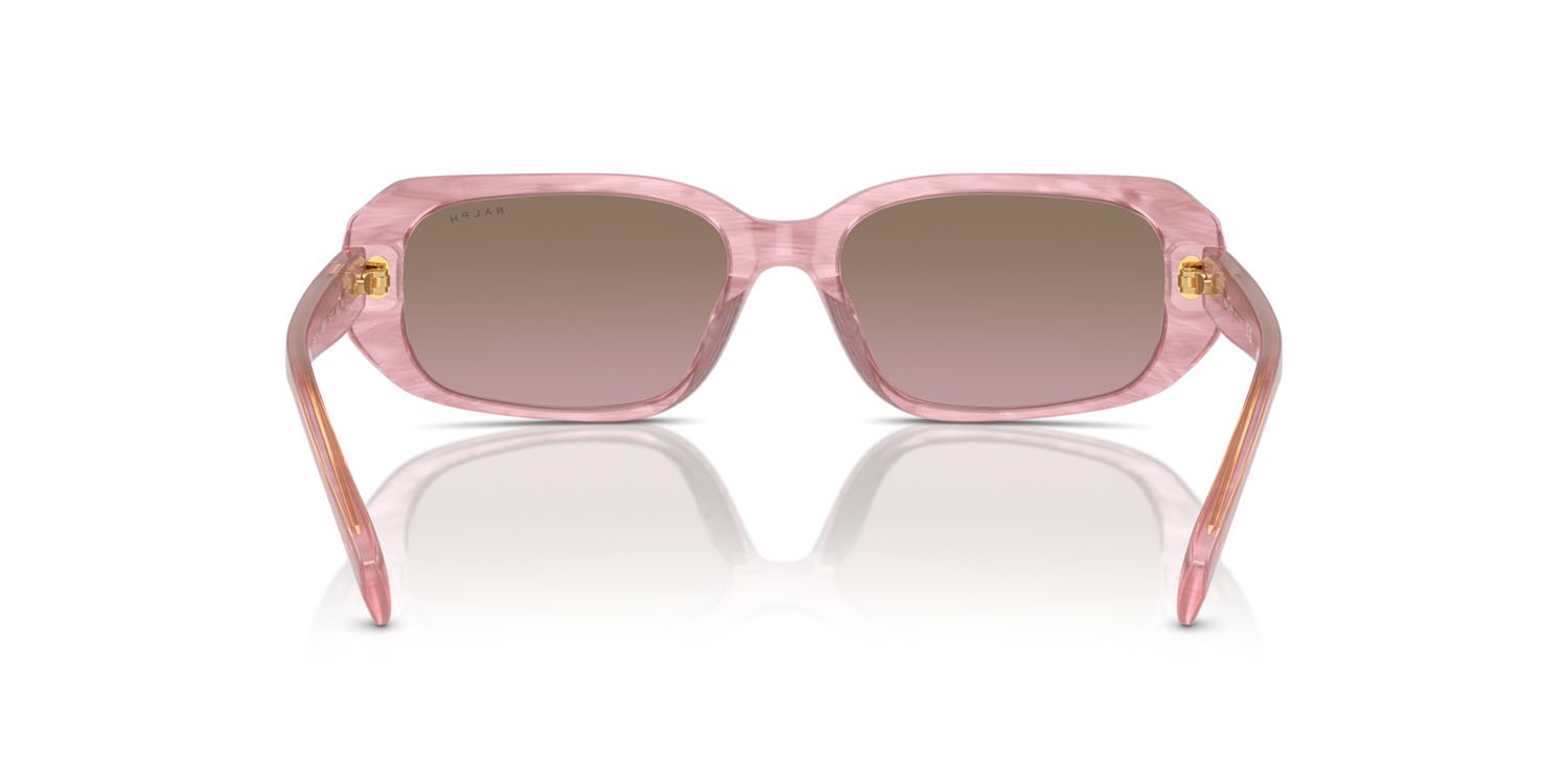 Sonnenbrillen Ralph RA 5311U (619914) farbe rosa brillante striato form oval gläser marrone sfumato rosa