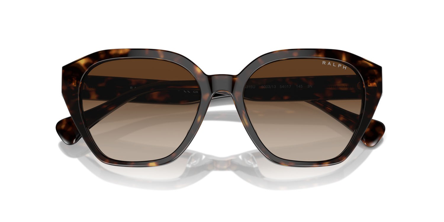 Sunglasses Ralph RA 5315U (500313) color havana scuro lucido shape cat eye lenses marrone sfumato