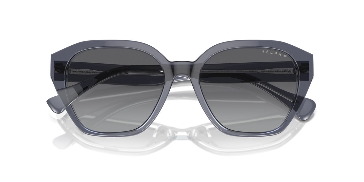 Sunglasses Ralph RA 5315U (6187T3) color grigio trasparente shape cat eye lenses polar grigia sfumata