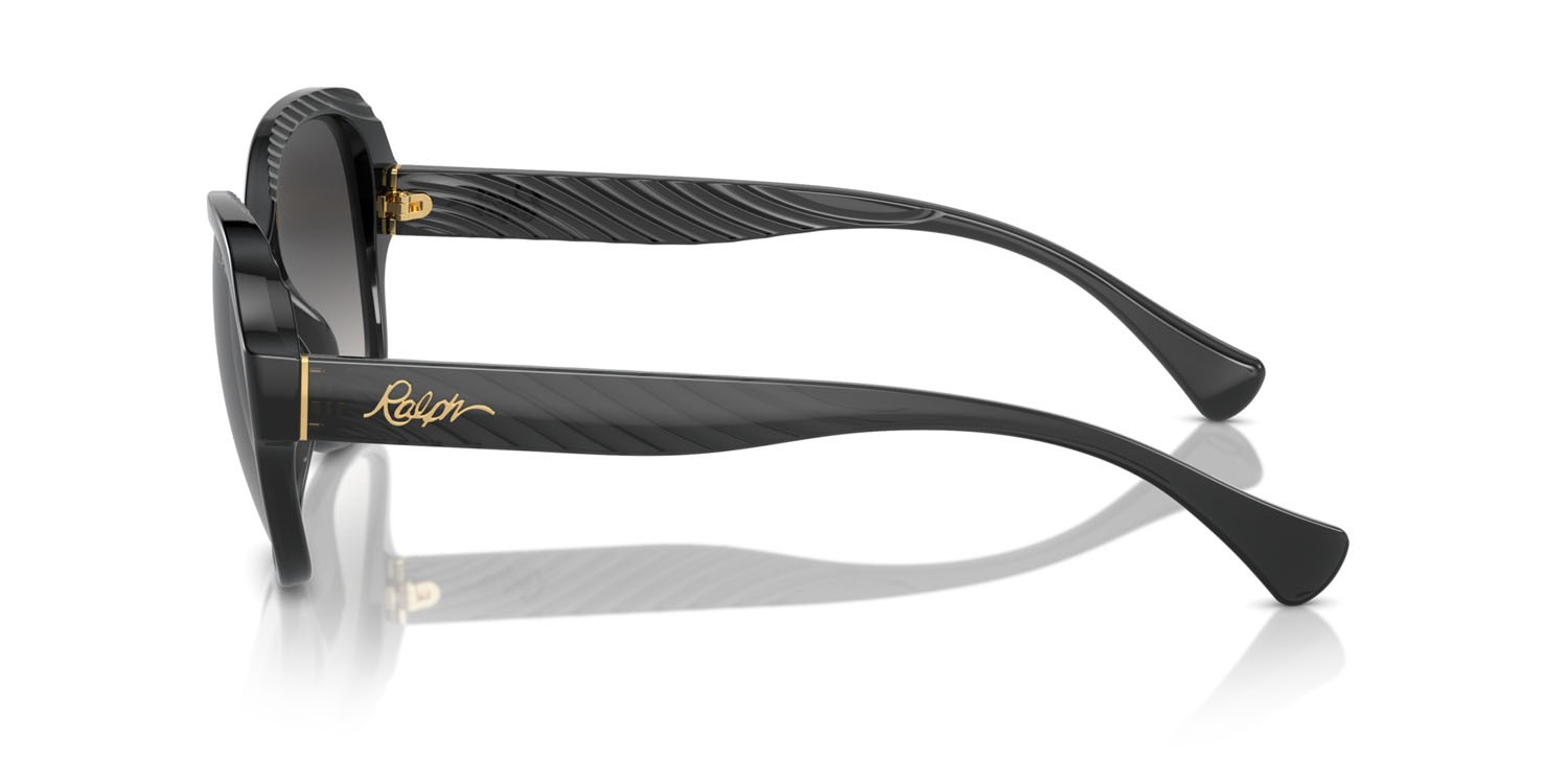 Occhiali da sole Ralph RA 5316U (61578G) colore shiny transparent black forma rotondo lenti grigio sfumato