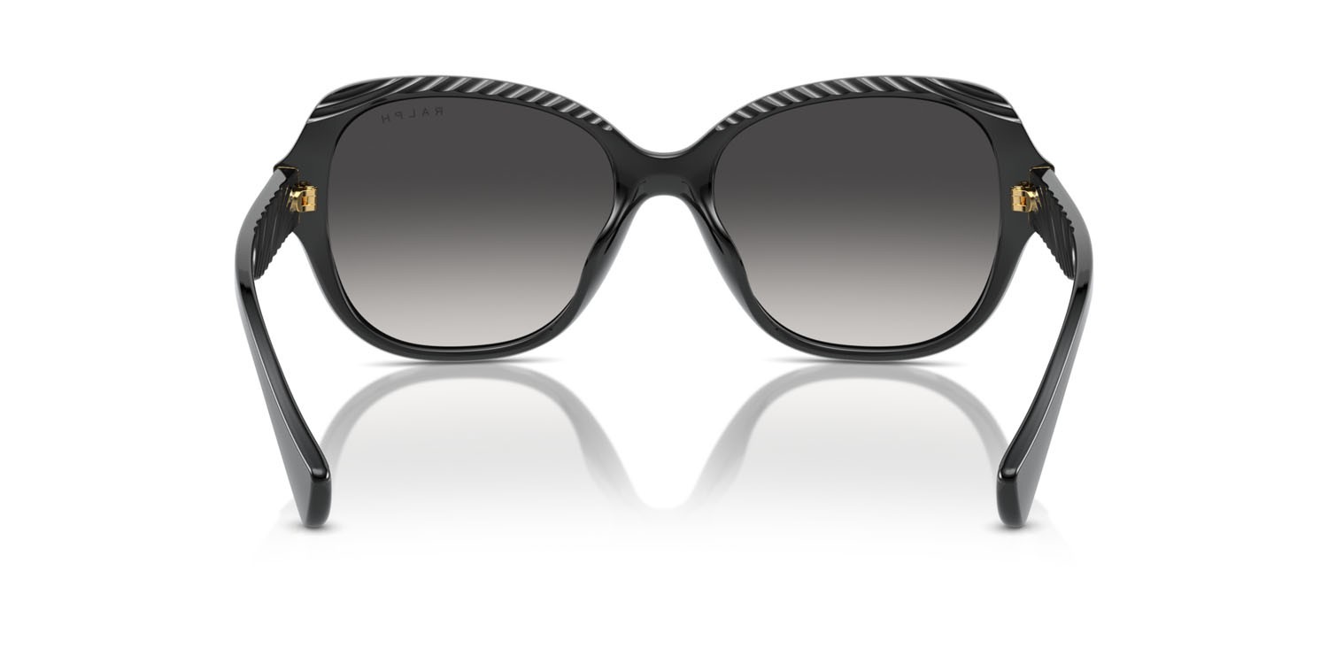 Occhiali da sole Ralph RA 5316U (61578G) colore shiny transparent black forma rotondo lenti grigio sfumato