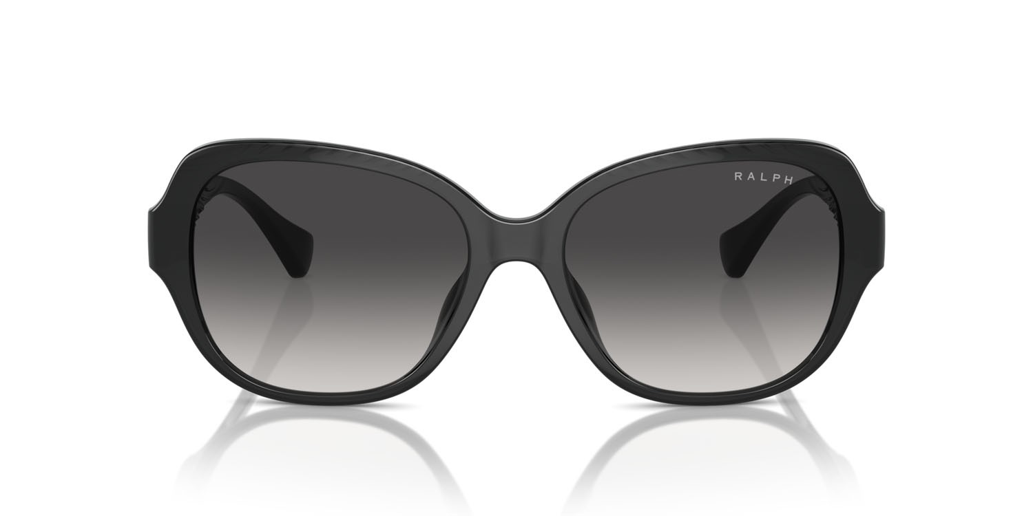 Occhiali da sole Ralph RA 5316U (61578G) colore shiny transparent black forma rotondo lenti grigio sfumato