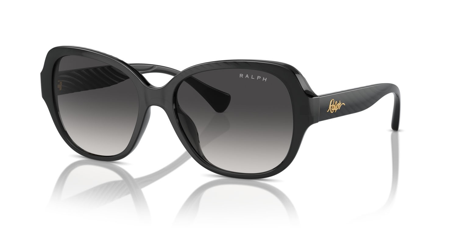 Occhiali da sole Ralph RA 5316U (61578G) colore shiny transparent black forma rotondo lenti grigio sfumato