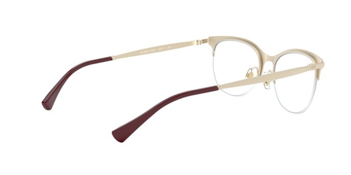 Brillen Ralph RA 6045 (9407) farbe burgundy on pale gold form cat-eye gläser demo lens