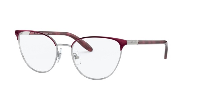 Brillen Ralph RA 6047 (9417) farbe burgundy bar on silver rims form schmetterling gläser demo lens