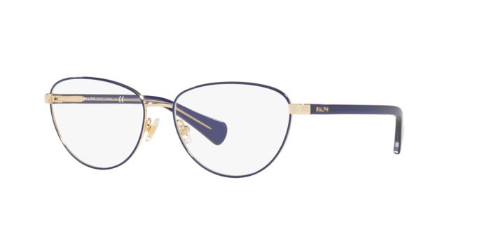 Brillen Ralph RA 6049 (9428) farbe shiny pale gold form cat-eye gläser demo lens