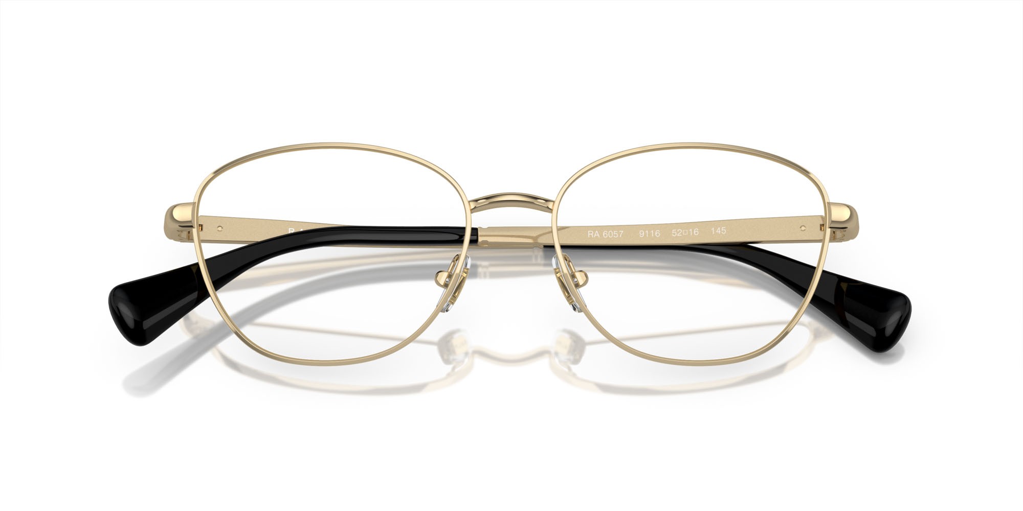 Eyeglasses Ralph RA 6057 (9116) color oro pallido lucido shape oval lenses lente demo