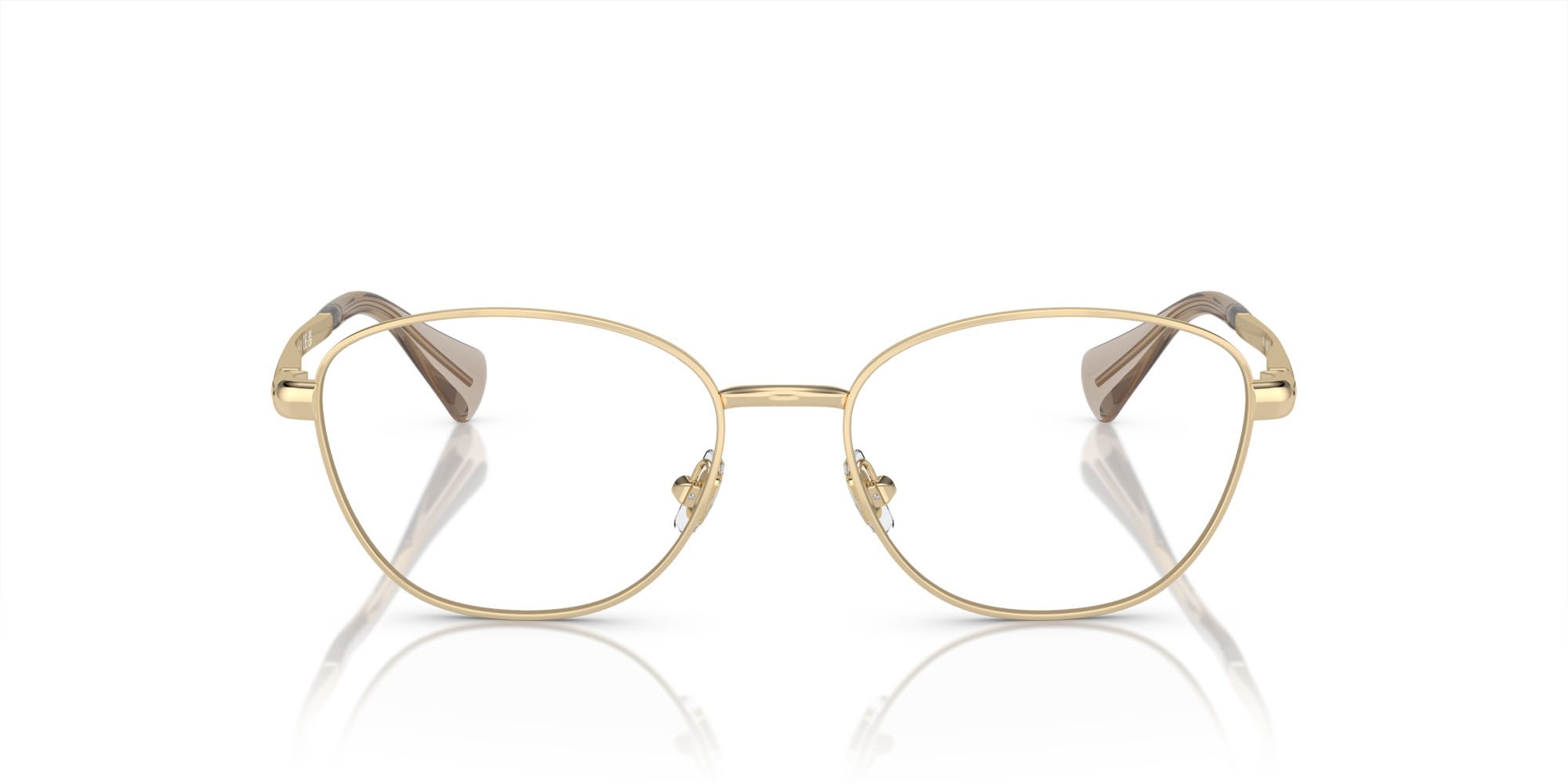 Occhiali da vista Ralph RA 6057 (9462) colore oro pallido lucido forma ovale lenti lente demo