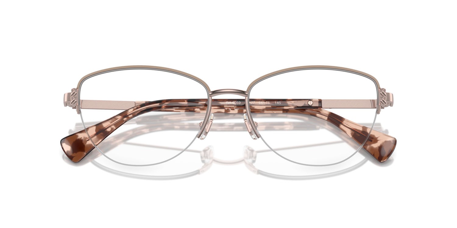 Eyeglasses Ralph RA 6059 (9427) color rose gold lucido shape cat eye lenses lente demo
