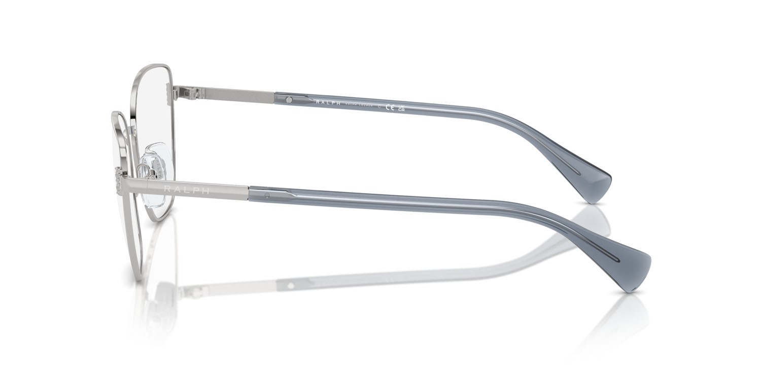 Occhiali da vista Ralph RA 6060 (9001) colore argento lucido forma cat eye lenti lente demo
