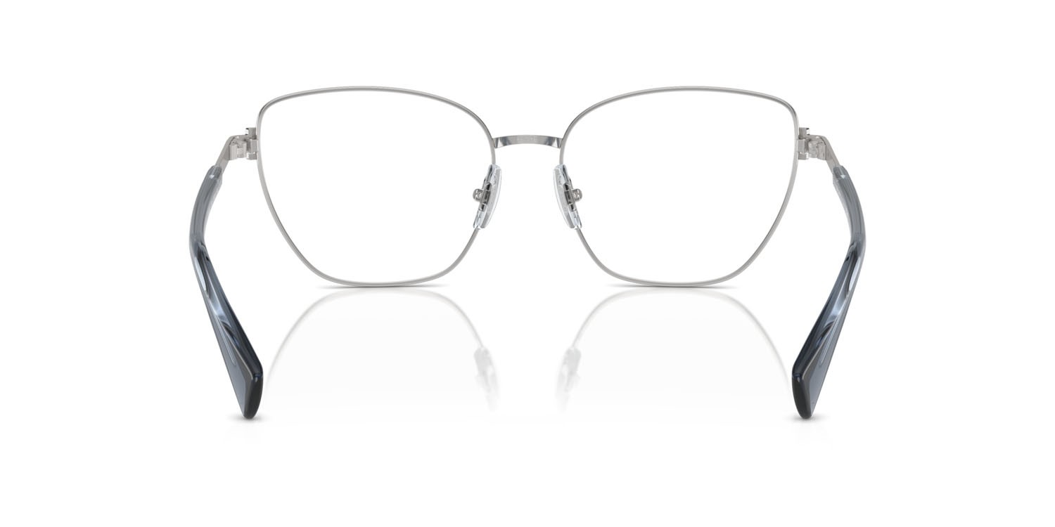 Occhiali da vista Ralph RA 6060 (9001) colore argento lucido forma cat eye lenti lente demo
