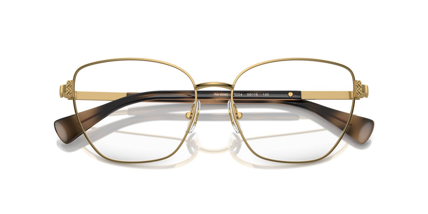 Occhiali da vista Ralph RA 6060 (9004) colore oro lucido forma cat eye lenti lente demo