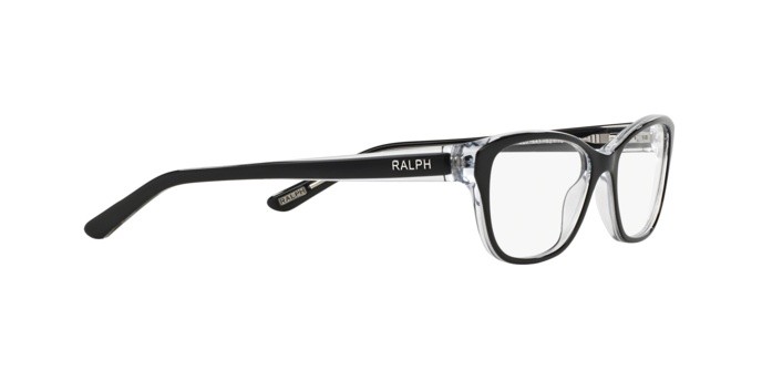 Brillen Ralph RA 7020 (541) farbe black/crystal form cat-eye gläser demo lens