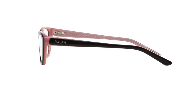 Brillen Ralph RA 7020 (599) farbe havana/pink form cat-eye gläser demo lens